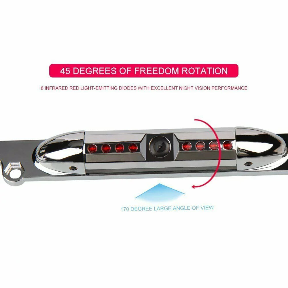 Liquid Night Vision License Plate Frame Car Rear View Backup Camera Silver