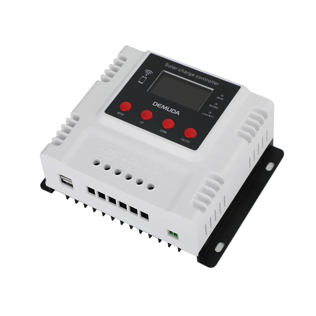 10A 12V 24V 48V Solar Charge Controller With Wifi Monitor PWM LCD Regulator
