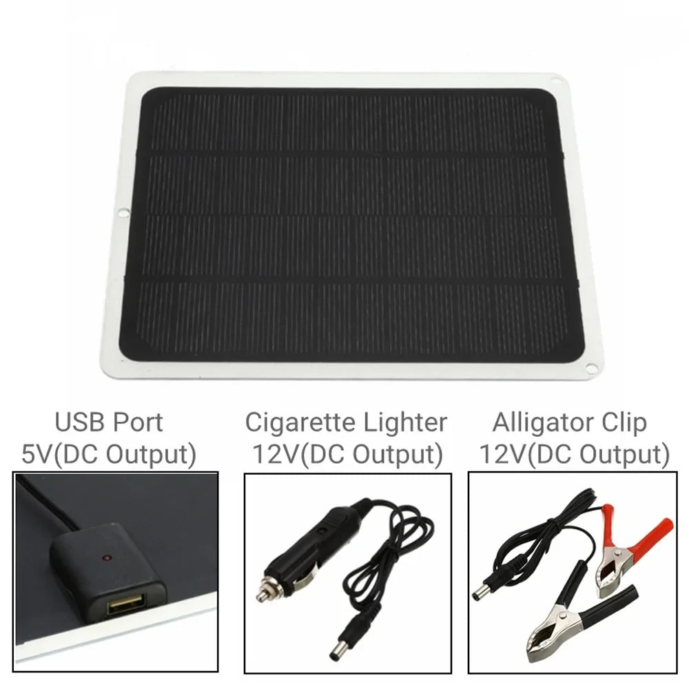 Radirus Portable Solar Panel 20W for Camping Hiking Removable Recharging Tool