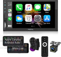 Tagital Double Din Car Stereo Carplay &Android Auto, 7 Inch HD LCD Touch Monitor with Bluetooth, MP5 Player, Backup Camera, Mirror Link