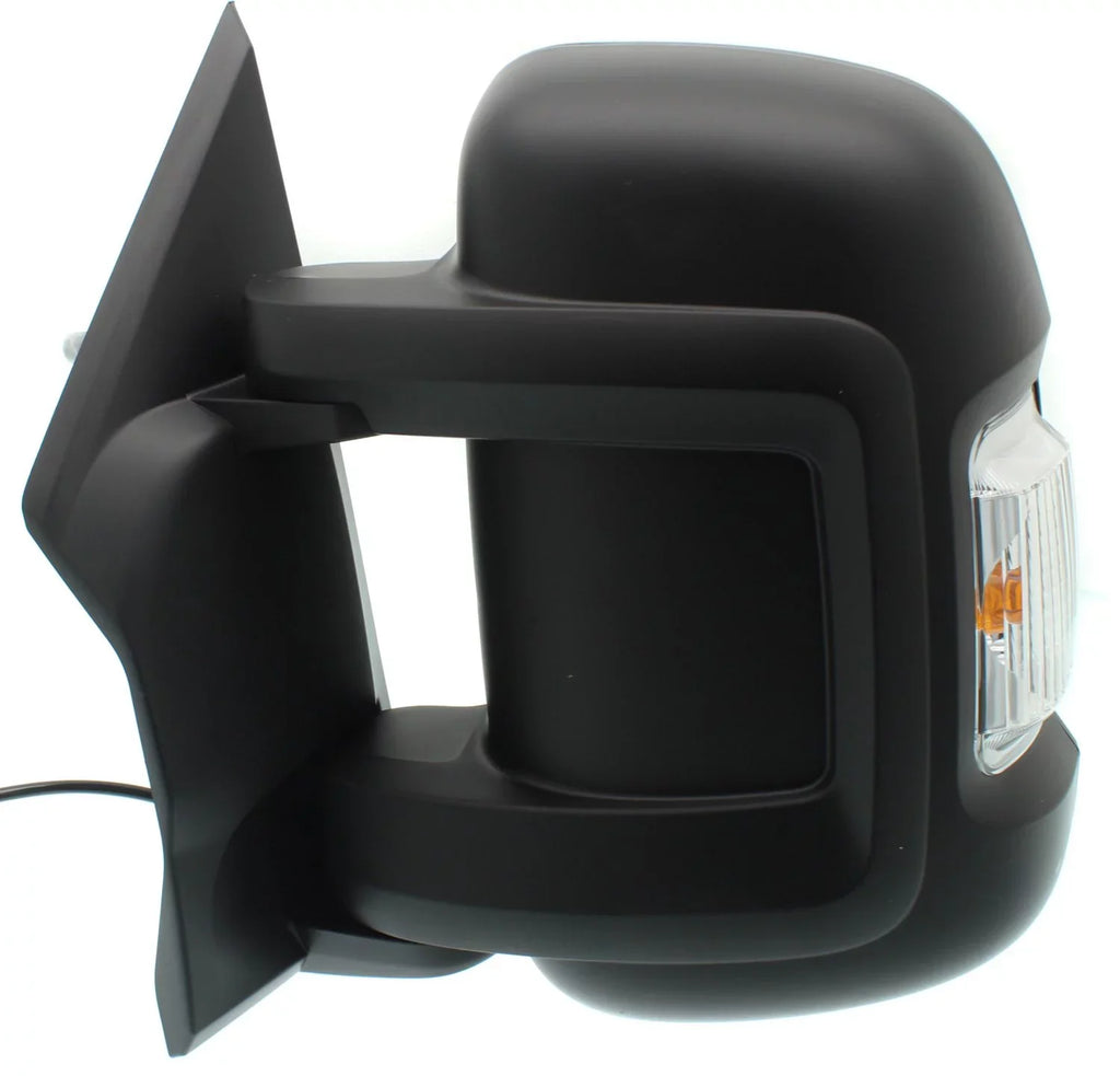 Mirror Compatible With 2014-2018 Ram ProMaster 1500 2500 Left Driver Side In-housing Signal Light Textured Black Kool-Vue
