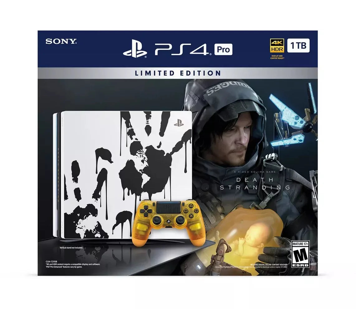 PlayStation 4 Pro 1TB Limited Edition Death Stranding Console + Controller + Game Bundle