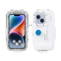PULUZ 40M131ft Fluid Phone Case Diving Case Smartphone Fluid Housing Protective Case with Red Filter Neck Strap Cleaning Cloth Replacement for 14/ 14 Pro/ 13/ 13 Pro/ 12/ 12 P