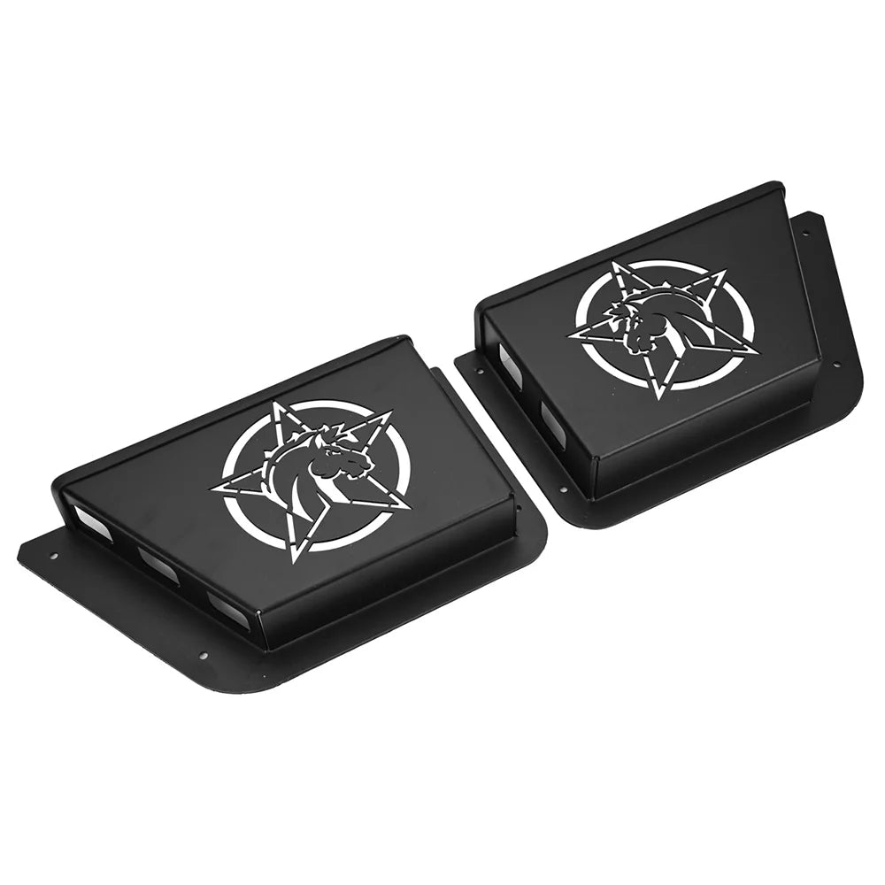 ALLTIMES Rear Door Panel Pocket Organizer Box for Ford for Bronco 2/4 Door 2021+(OFF-ROAD EDITION), Black Metal Fluid Proof Dust Proof Scratch Resistance,1 Pair