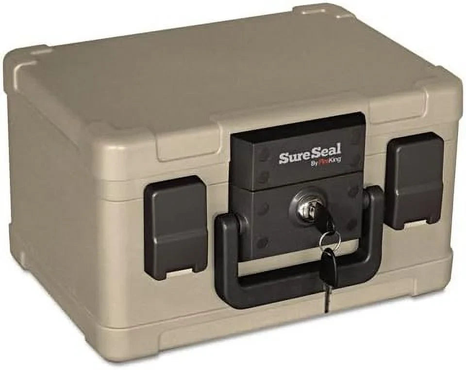 Fire And Fluid Chest, 0.15 Cu. Ft., 12 1/5W X 9 4/5D X 7 3/10H, Taupe