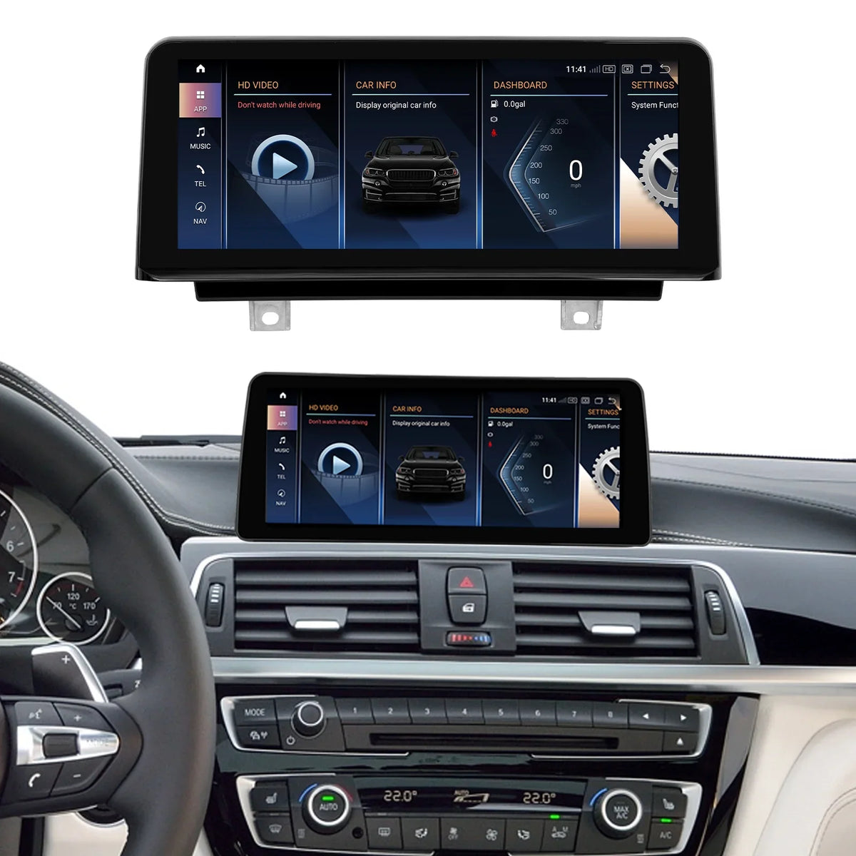 Road Top Android 13 Car Radio 10.25 Inch Display for 2013-2016 BMW 3/4 Series F30/F31/F34/F35/F32/F33/F36 with NBT, Multimedia Car Radio Supports Carplay, Android Auto, Mirrorlink, 8G + 256G