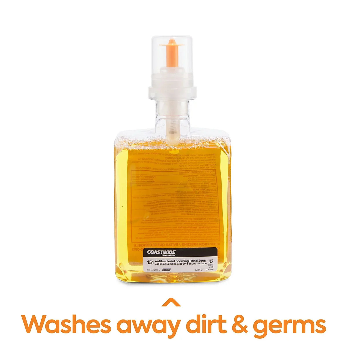 COASTWIDE J-Series Antibacterial Foam Hand Soap Citrus 1200 mL 2/Carton CWJSR-CIT