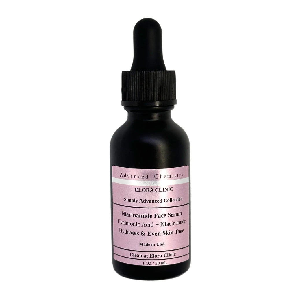 Elora Clinic 20 Niacinamide Serum - Niacinamide 20% + Hyaluronic Acid - Hydrating Hyaluronic acid + 20 Niacinamide Serum - Oil Free - Liquid Based