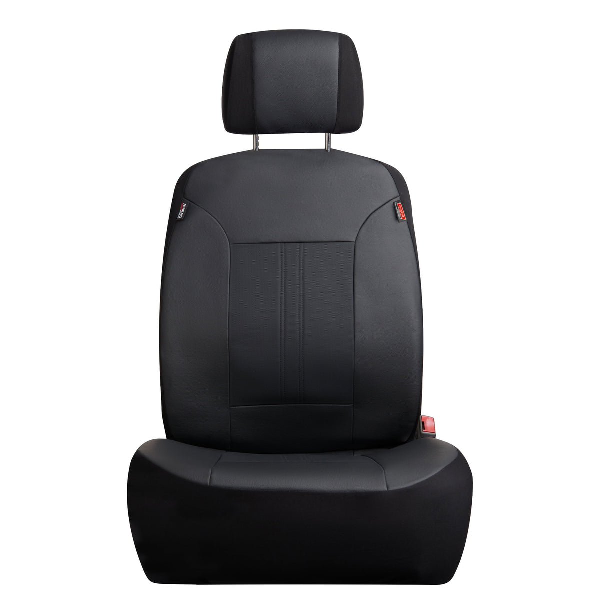 Genuine Dickies 3-Piece Black Petersen Vegan Leather Car Seat Covers, 43645WDI