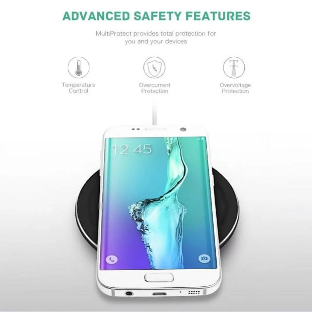 10W Fast Charging Ultra Slim Wireless Charger Pad w 18W Compact Adaptive Fast USB Home Wall AC Charger K3K for Nokia Lumia 1020 - Razer Phone 2 - Galaxy S9+ S9, S8+ S8 S7 S6 Edge+ Edge