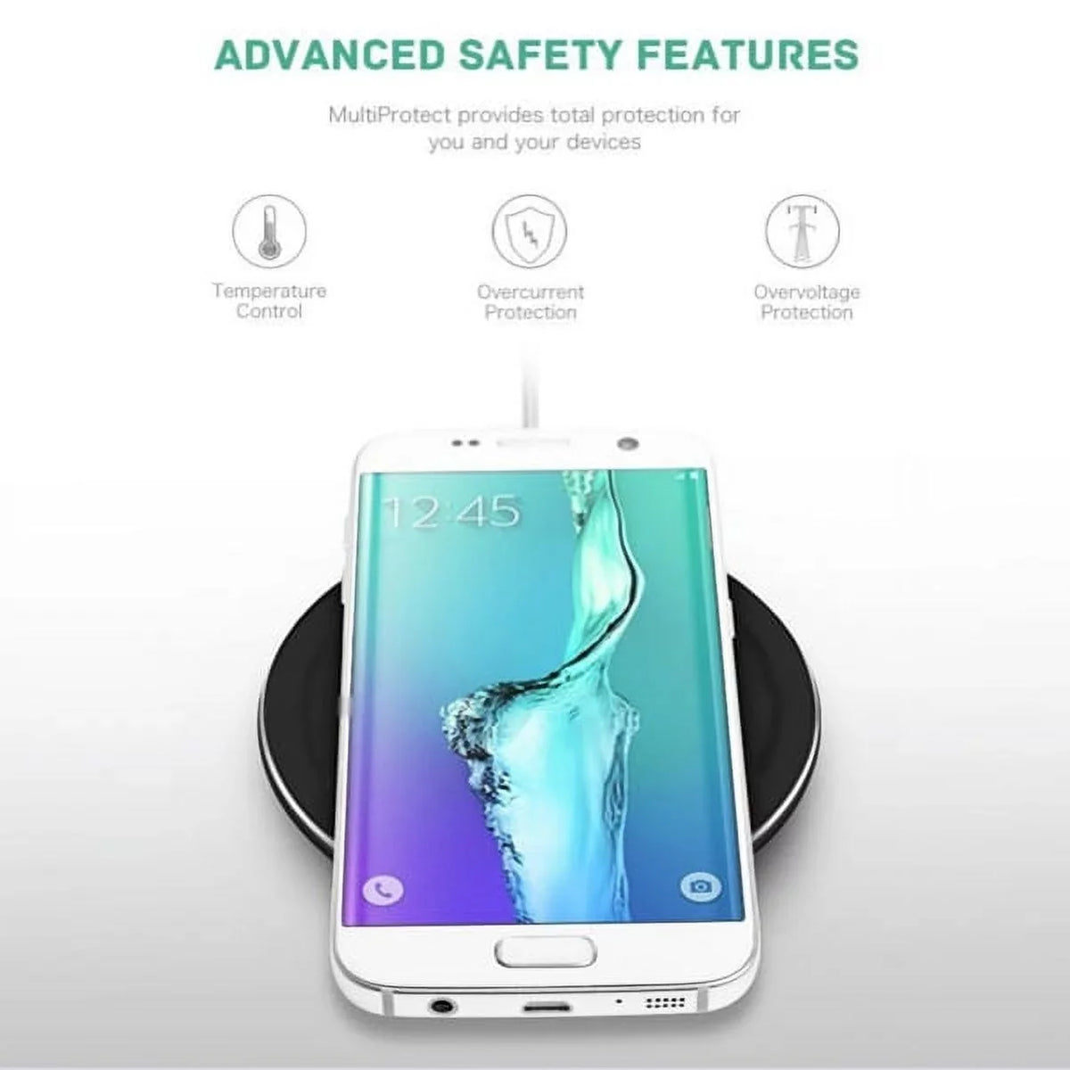 10W Fast Charging Ultra Slim Wireless Charger Pad w 18W Compact Adaptive Fast USB Home Wall AC Charger K3K for Nokia Lumia 1020 - Razer Phone 2 - Galaxy S9+ S9, S8+ S8 S7 S6 Edge+ Edge
