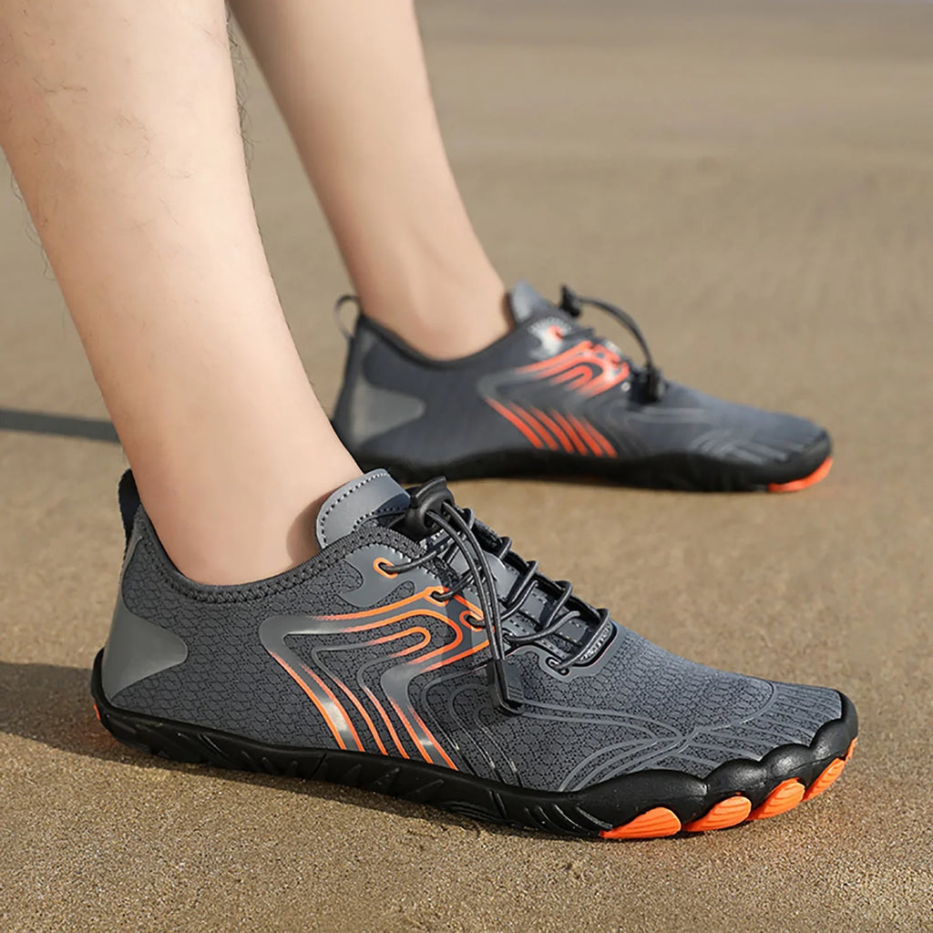 AdBFJAF Mens Sneakers 11 Wide Slip on Outdoor Couple Men Fluid Mountaineering Casual Sport Shoes Lace Up Beach Running Breathable Soft Bottom Shoes