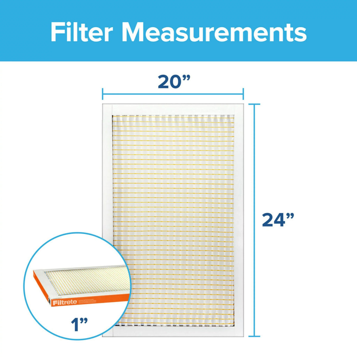 Filtrete 20x24x1 Air Filter, MPR 800 MERV 10, Micro Particle Reduction, 4 Filters