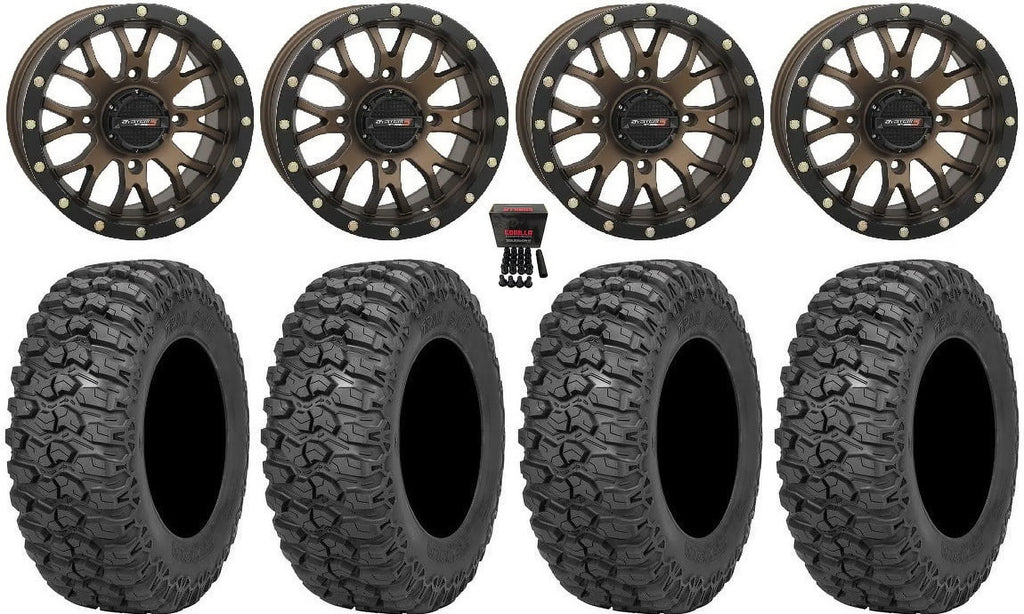 System 3 ST-3 14" Wheels Bronze 30" Trail Saw 2.0 Tires Can-Am Commander Maverick Renegade Outlander Defender