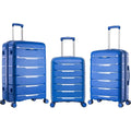 Rockland Pasadena Hardside Spinner Wheel Luggage, Blue, 19", 23", 27"- (Open Box)