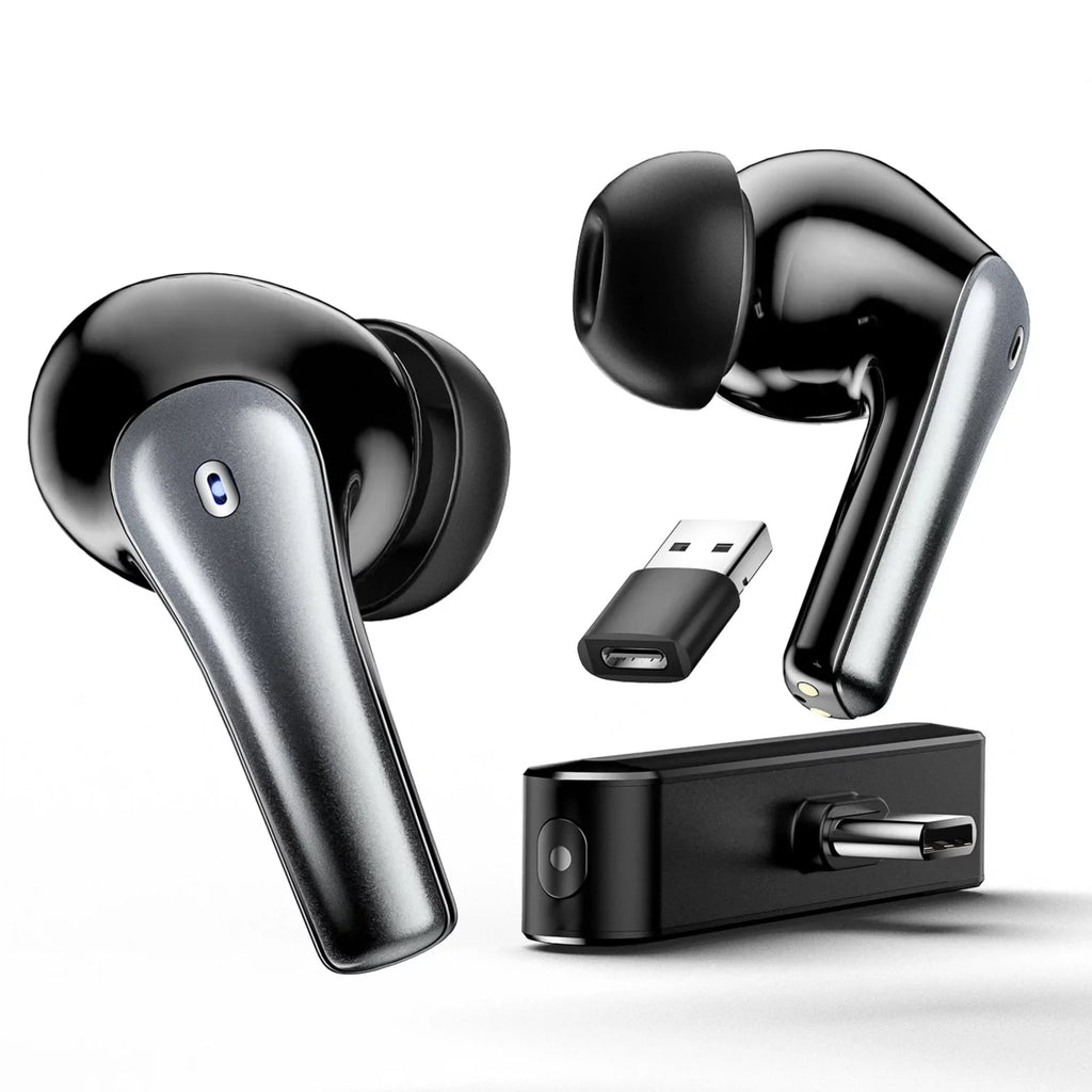 3-In-1 True Wireless Earbuds w/Mic Touch Control VR Gaming Headset, Hi-Fi Stereo Bluetooth 5.2 Headphones with Charging Case for PS4 PS5 Nintendo Switch,Ultra-low Latency,42H Liquid