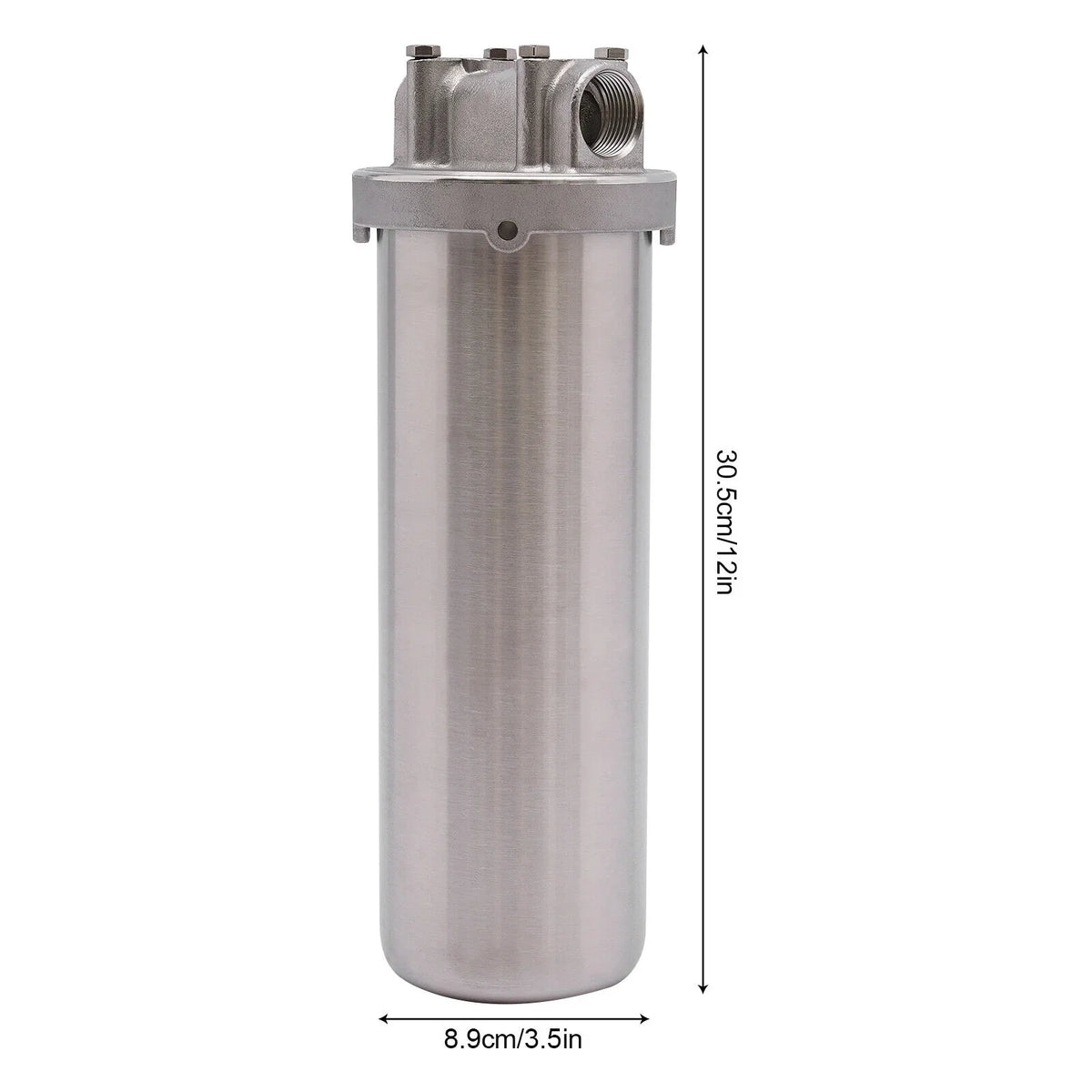Fluid Filter Housing For 10" Cartridges 3/4" Npt 304 Stainless Steel Heavy Duty