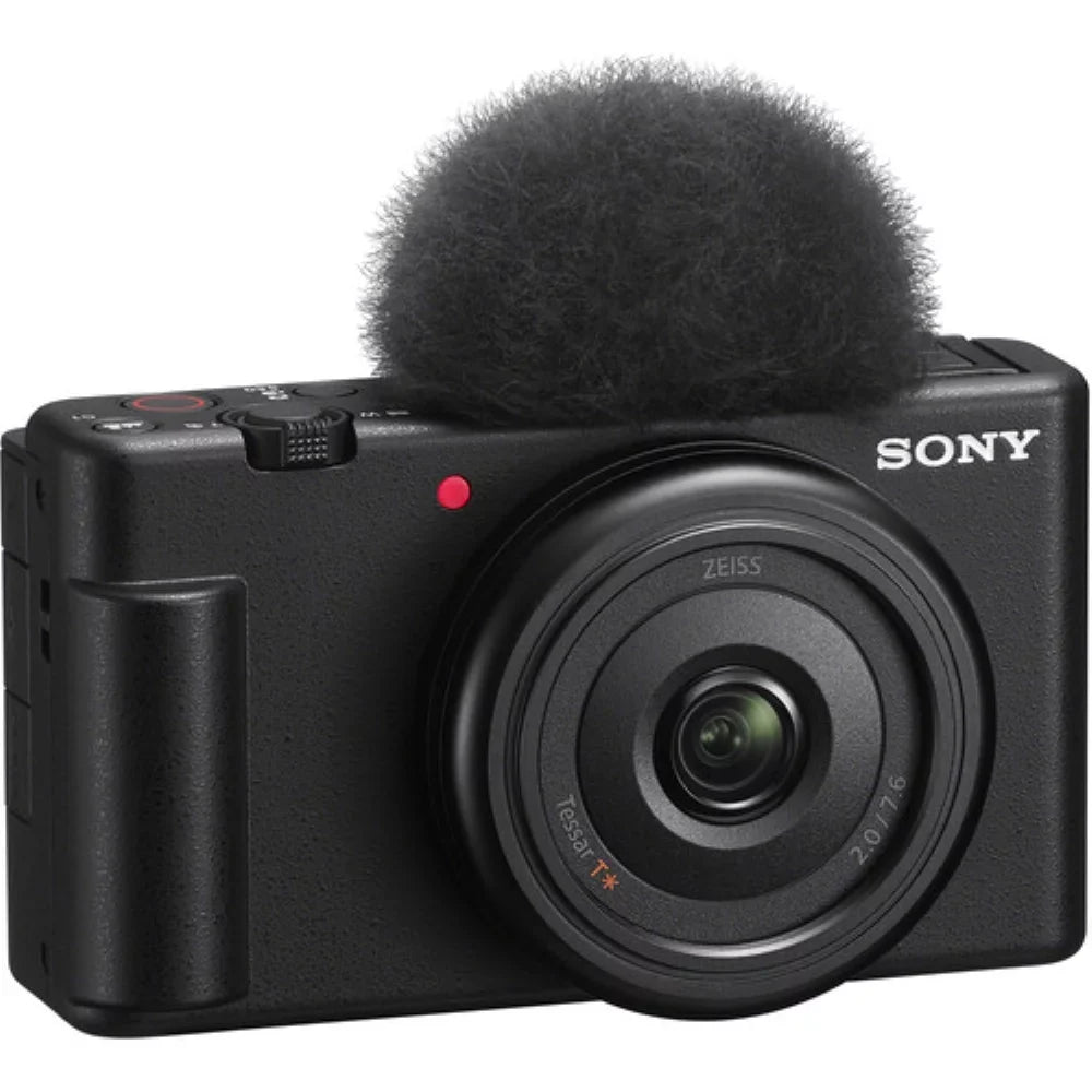 ZV-1F Vlogging Camera | Black Bundle with Vlogger Accessory Kit + K&M Camera Cleaning Cloth + Precision Design Camera Cleaning Kit (4 Items)