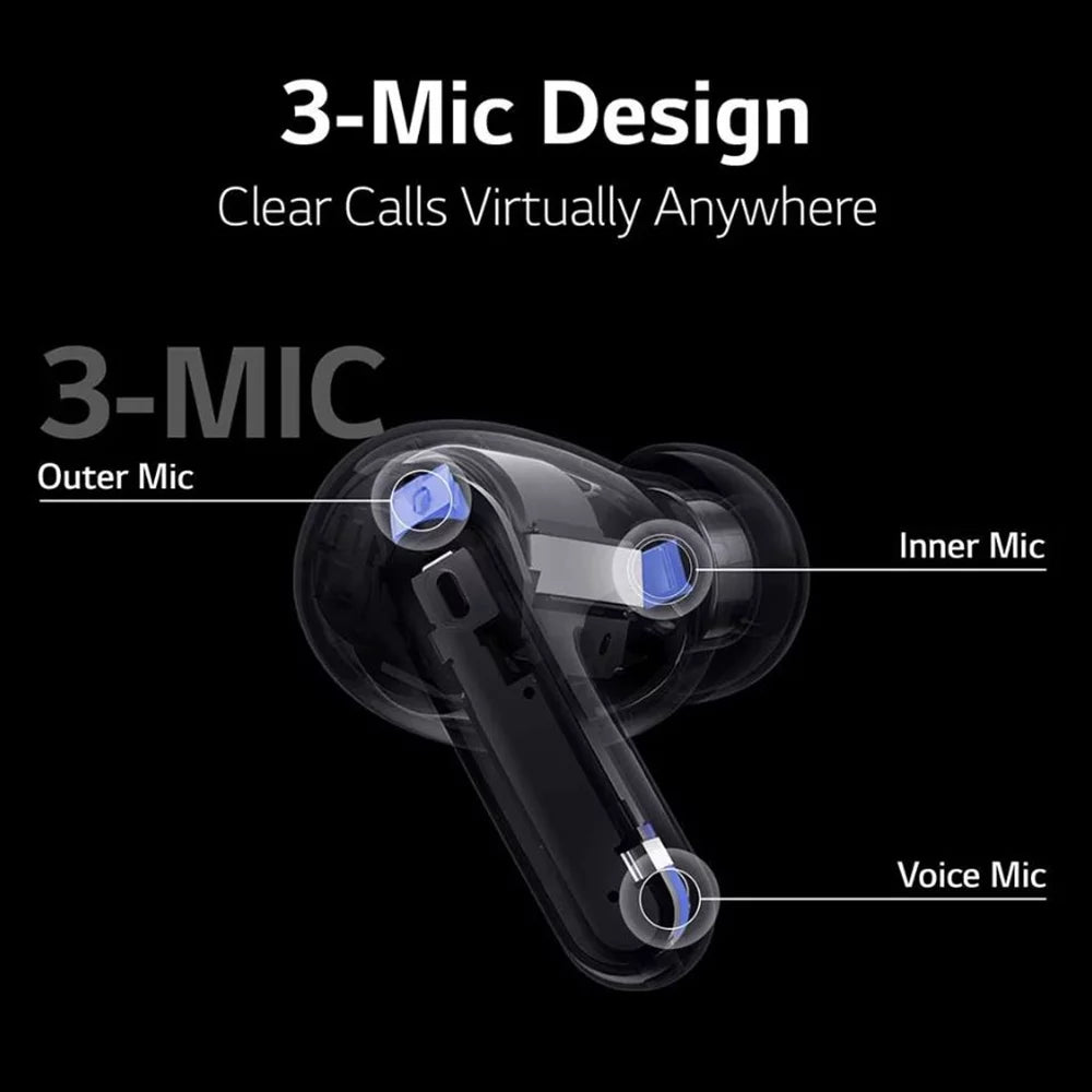 Open Box TONE Free FP7C Active Noise Cancellation True Wireless UVnano Earbuds, Black