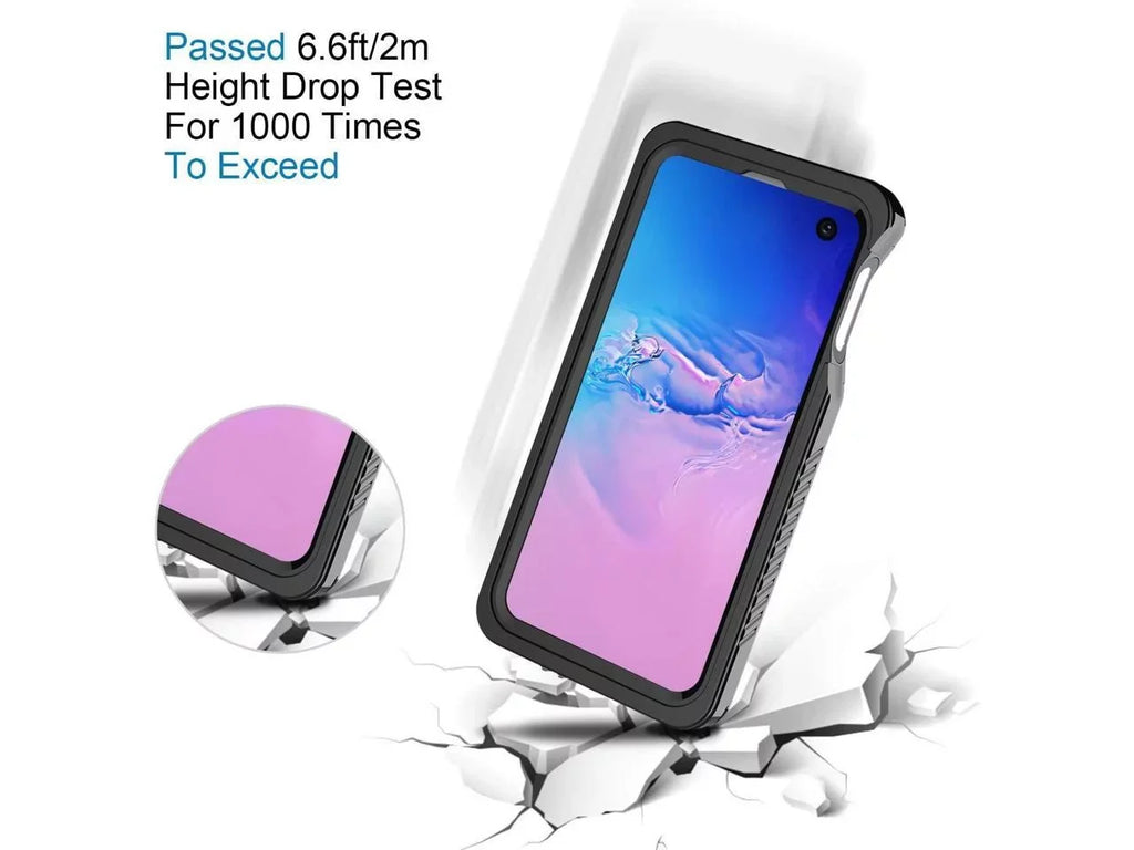 Galaxy S10e Case, IP68 Fluid Dustproof Shockproof Case with Built-in Display Protector, Full Body Sealed Fluid Protective Clear Cover for S10e