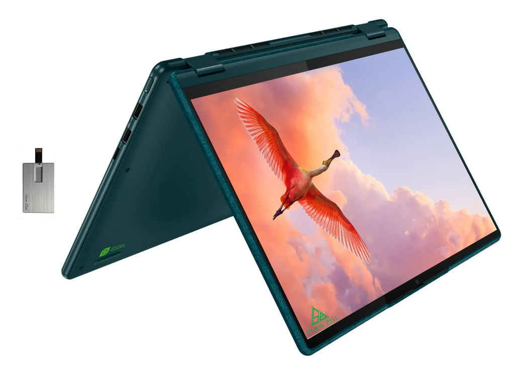 2023 Yoga 6 2-in-1 360° 13.3" WUXGA Display Mobile pc Ryzen 5 5500U, 8GB RAM, 2TB PCIe SSD, Backlit Keyboard, Fingerprint Reader, Win 11, Dark Teal, 32GB SnowBell USB Card