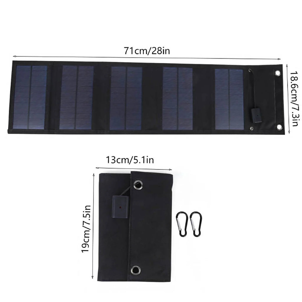20W Fluid Foldable Solar Panel Solar Power Charger USB Output for Mountaineering