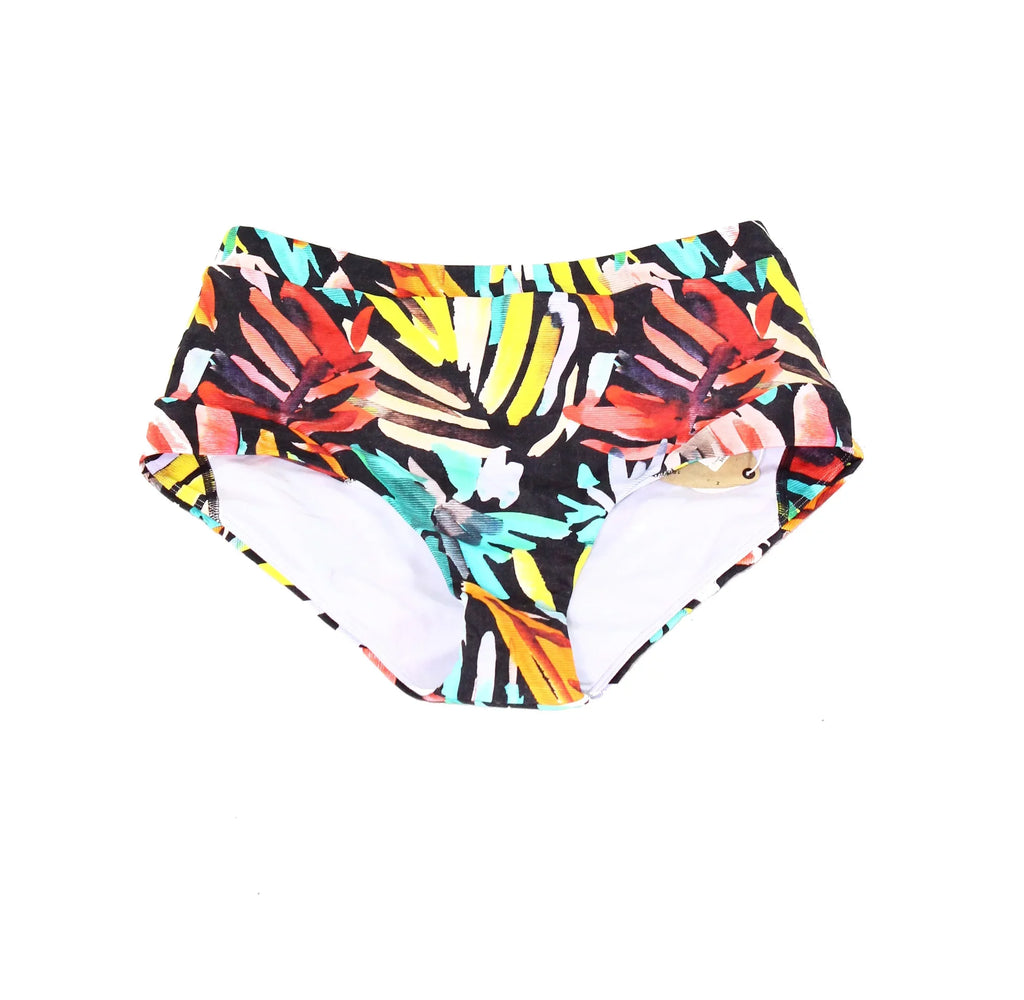 Women's Swimwear Small Leaf Print Bikini Bottom S