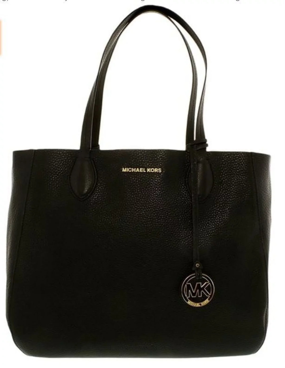 Michael Kors Women's Large Mae Soft Leather Carryall Leather Shoulder Tote - Black/Pale Gold …
