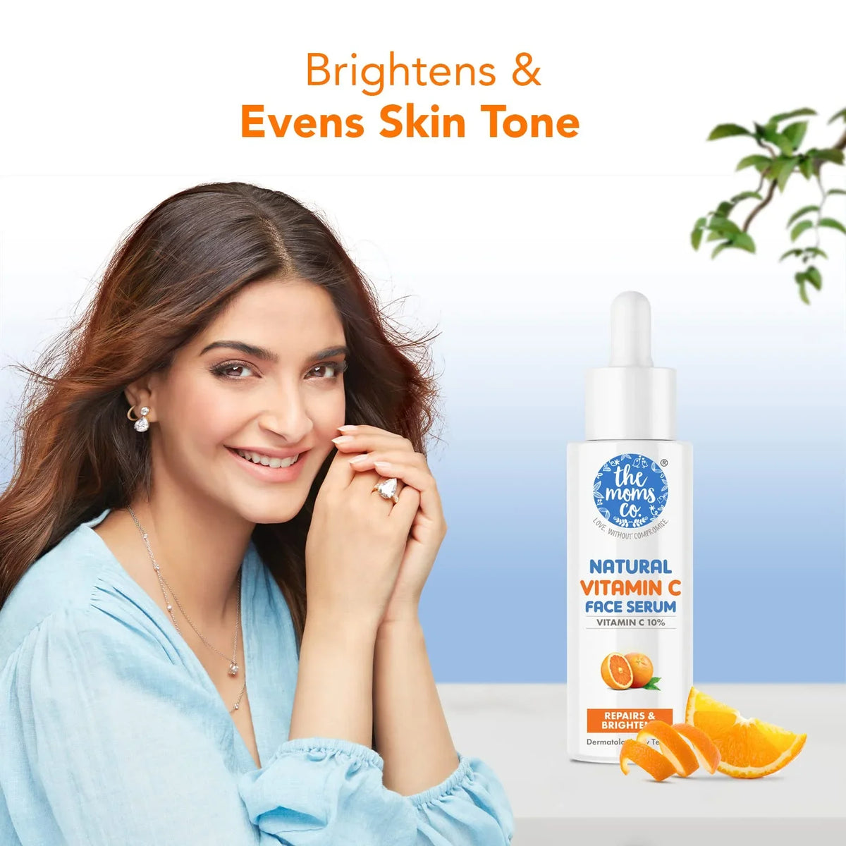 The Moms Co. Natural Advanced Face Serum With Vitamin C For A Naturally Brighter And Even Toned Skin L 20 Percent Vitamin C L 20 Ml