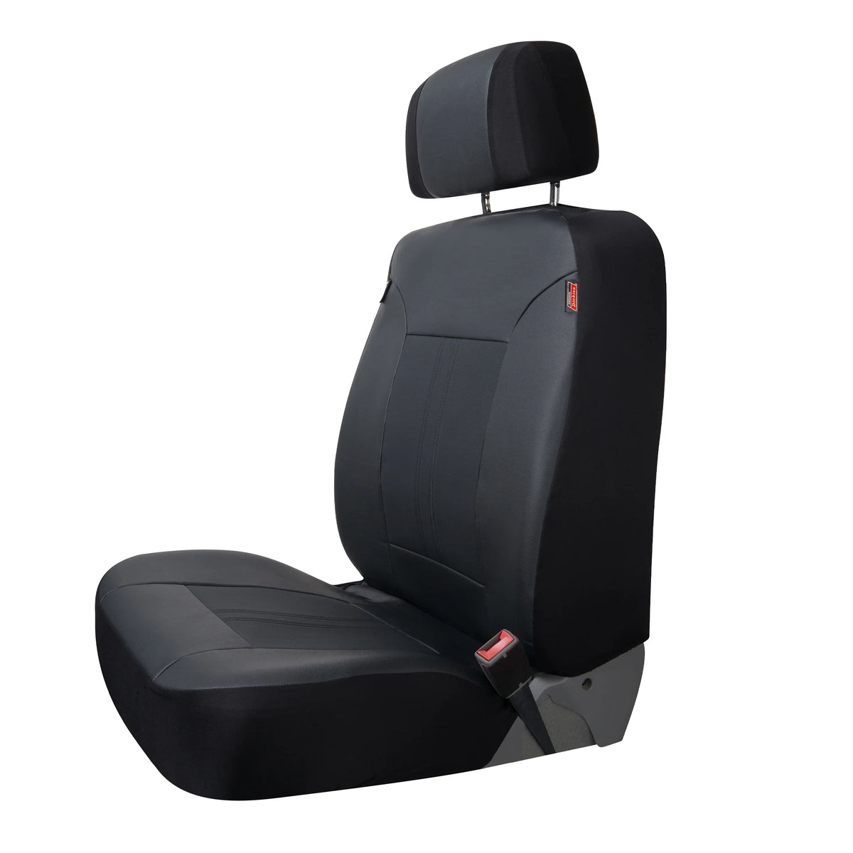 Genuine Dickies 3-Piece Black Petersen Vegan Leather Car Seat Covers, 43645WDI