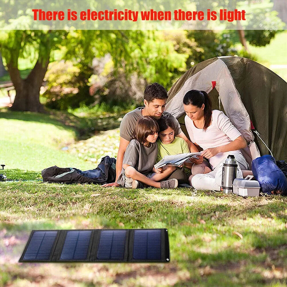 MDHAND 80W Solar Panel Foldable Suitable for Portable Power Station, iPhone, Ipad, Portable computer USB Port, Suitable for Outdoor Camping Caravan RV Travel
