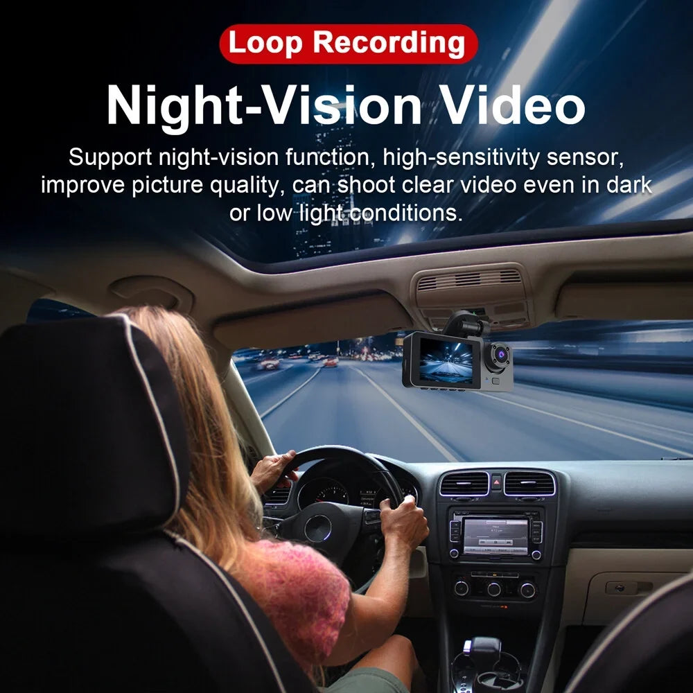 Nebublu Dash Camera,1080P DVR Dash 2 Inch Display Camera Inside Rear Motion One-Key Lock Inside Rear Camera Inch Monitor Dashcam Dash Camera Rear Camera 2 Camera 2 Inch Loop Motion One-Key QISUO HUIOP
