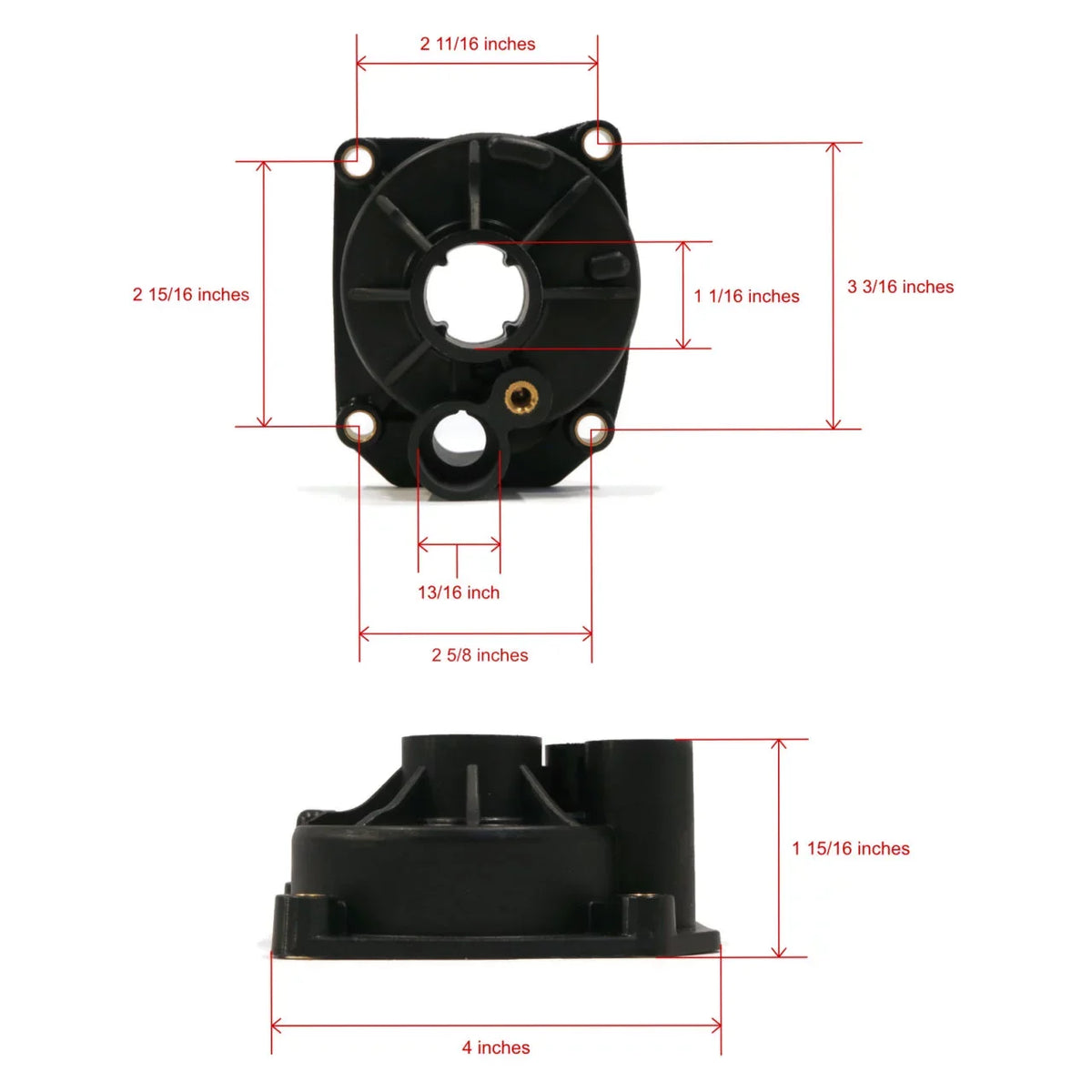 The ROP Shop | Fluid Pump Impeller, Housing Kit For Johnson, Evinrude 0438591, 438591 Outboard