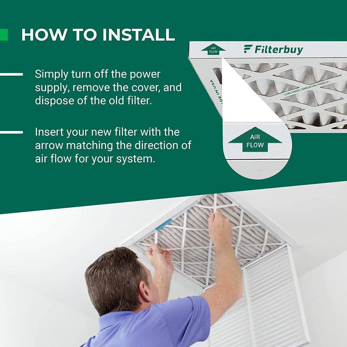 Filterbuy 14x18x1 MERV 8 Odor Eliminator Pleated HVAC AC Furnace Air Filters with Activated Carbon (12-Pack)