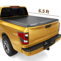 Ledkingdomus 6.5 ft Soft Quad Fold Truck Bed Tonneau Cover for 2004-2015 Nissan Titan Fleetside Bed