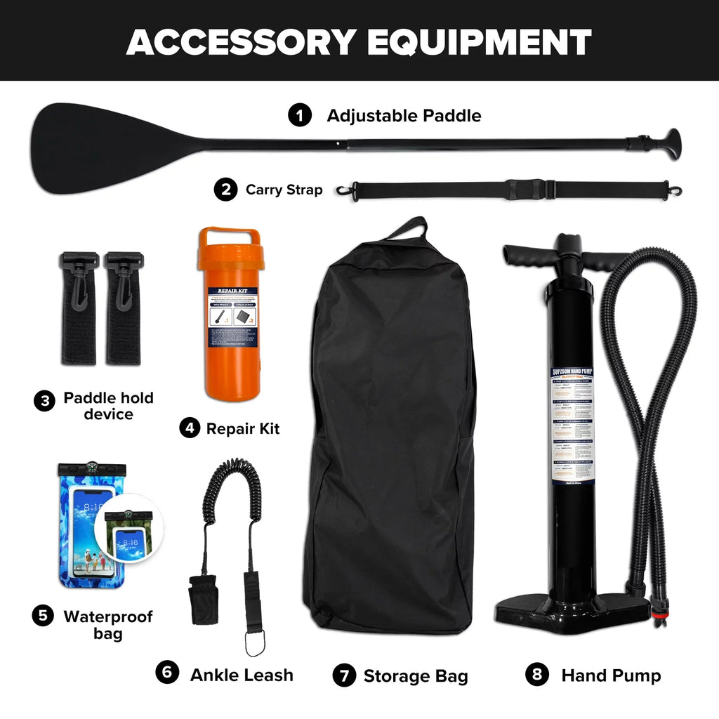 SUPZOOM Big Star Inflatable 10'6×32"×6" SUP for All Skill Levels Everything Included with Stand Up Paddle Board, Paddle, Hand Pump, ISUP Travel Backpack, Leash, Fluid Bag, Repair Kit