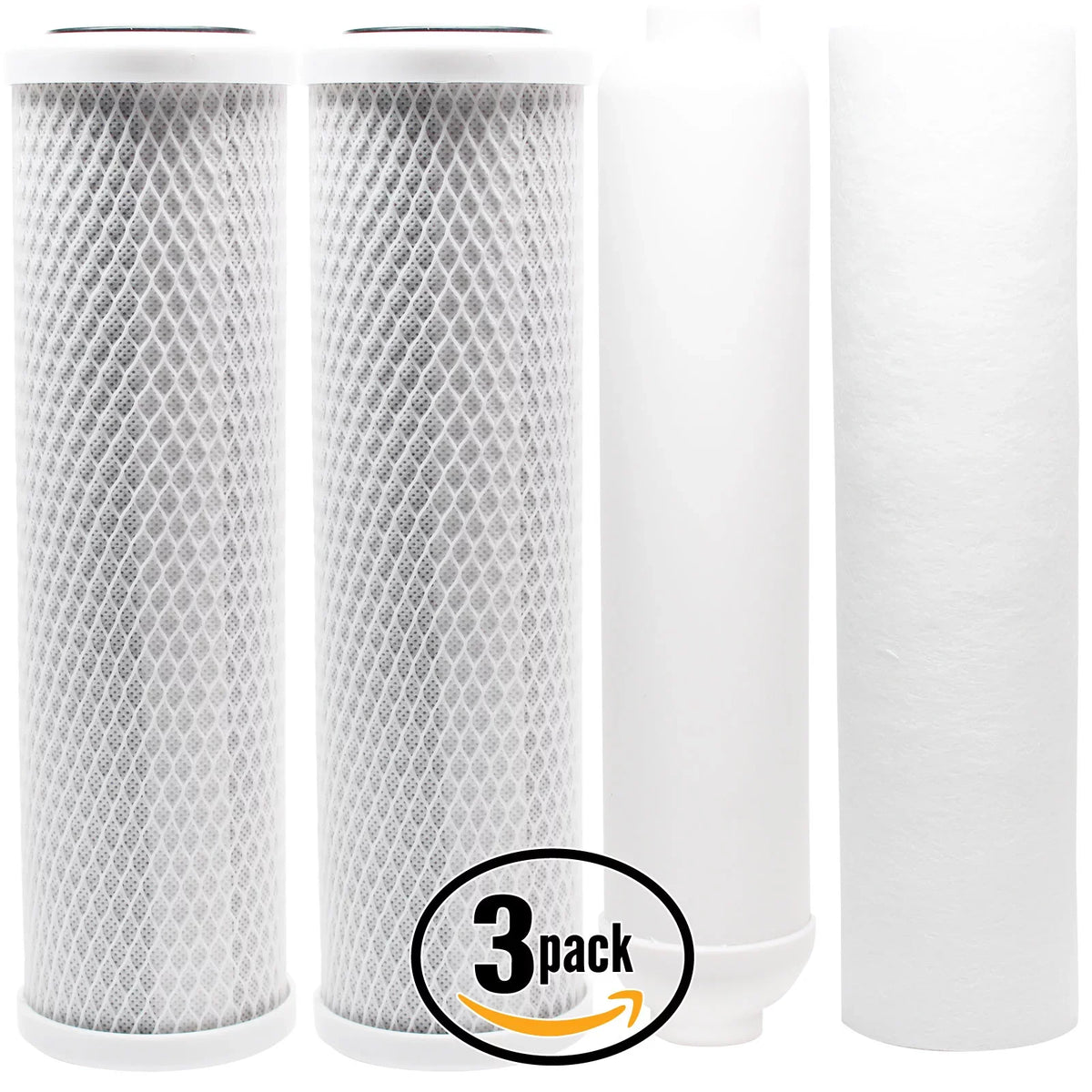 3-Pack Replacement Filter Kit for US Liquid Systems 200-APRO-5050 RO System - Includes Carbon Block Filters, PP Sediment Filter & Inline Filter Cartridge - Denali Pure Brand