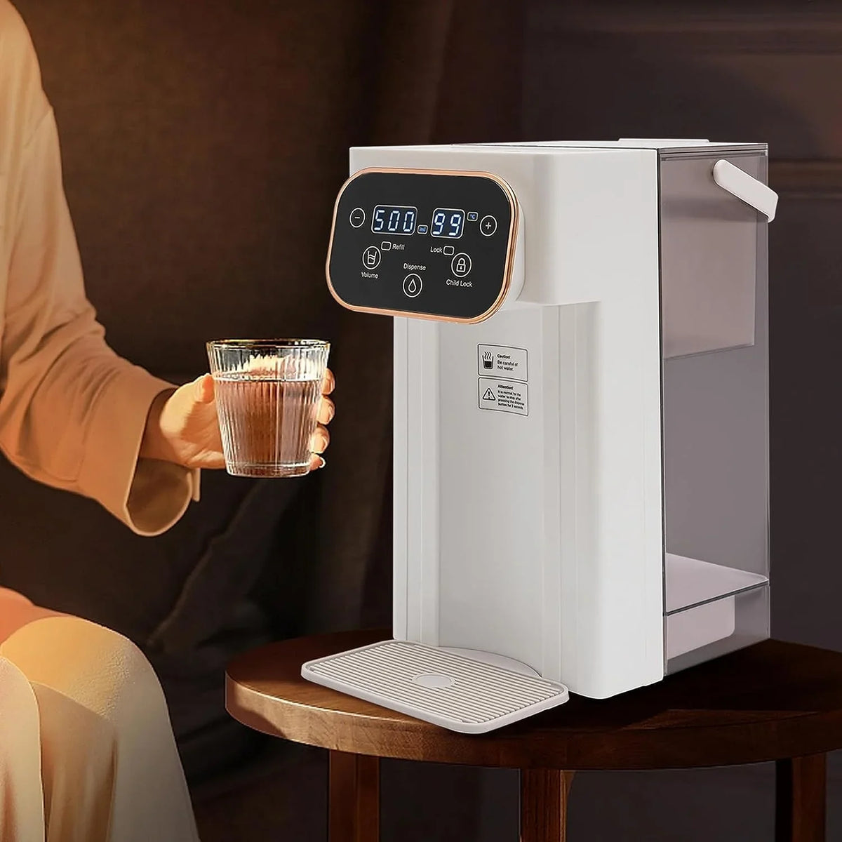MIDUO Instant Hot Liquid Dispenser Filter With 12 Temperatures & 8 Volume Setting High Temp Safety Lock