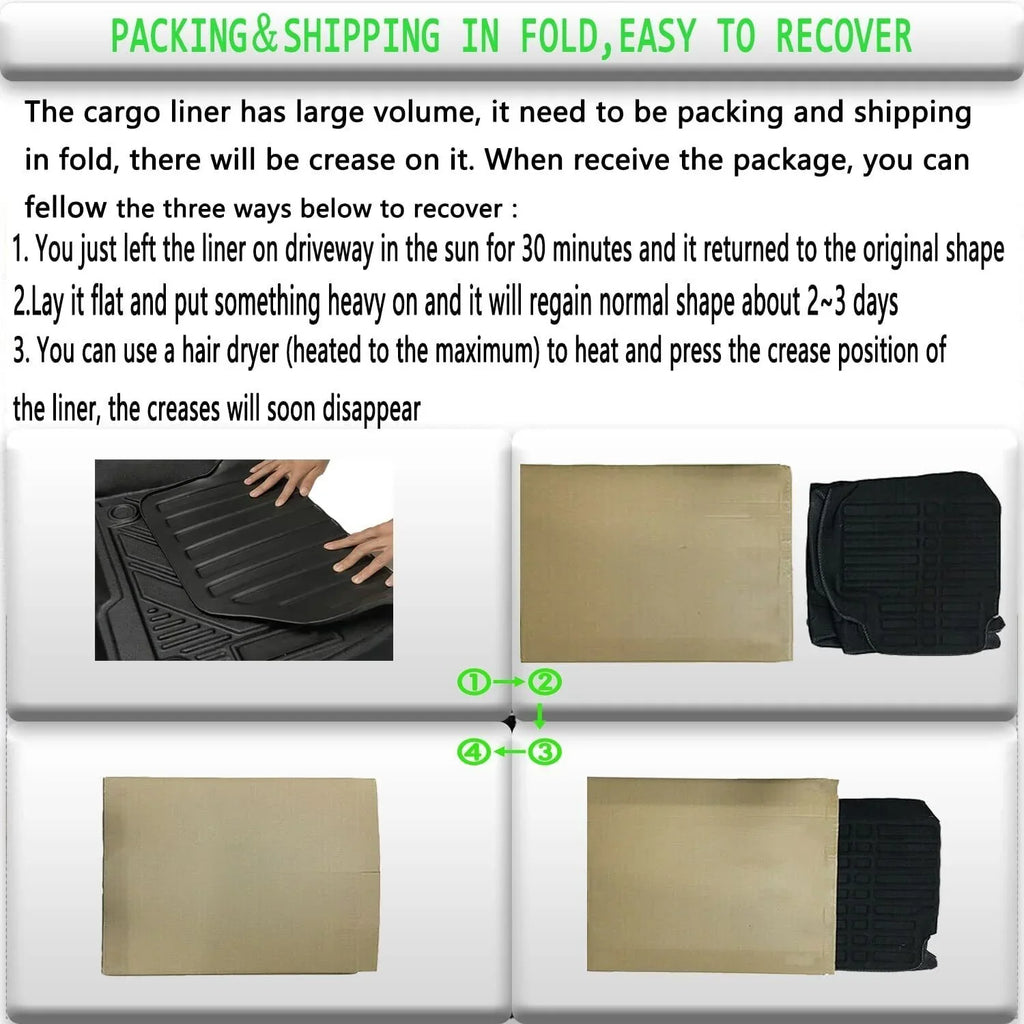 TPO Custom Trunk Liner Cargo Mats for Ford Explorer 2011-2019 Liquid Non 7-seats Models
