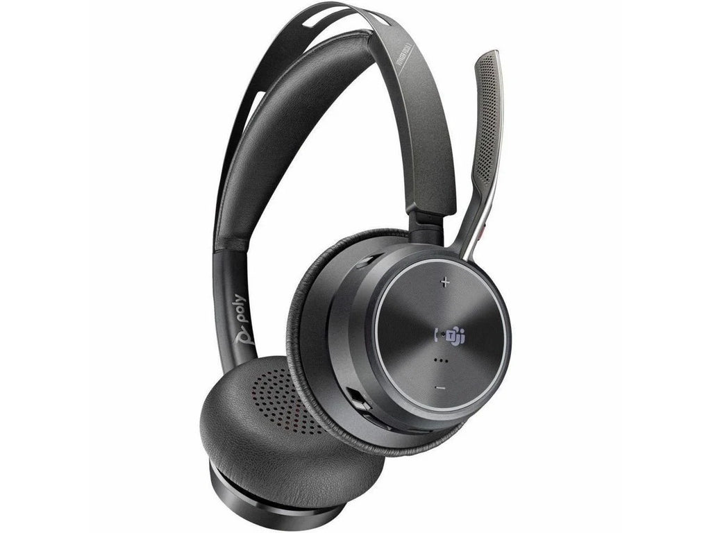 Poly Voyager Focus 2 Headset - Teams Certification - Stereo - USB Type A - Wireless - Bluetooth - 20 Hz - 20 kHz - Over-the-head, On-ear - Binaural - Ear-cup - Noise Cancelling, MEMS Tech...