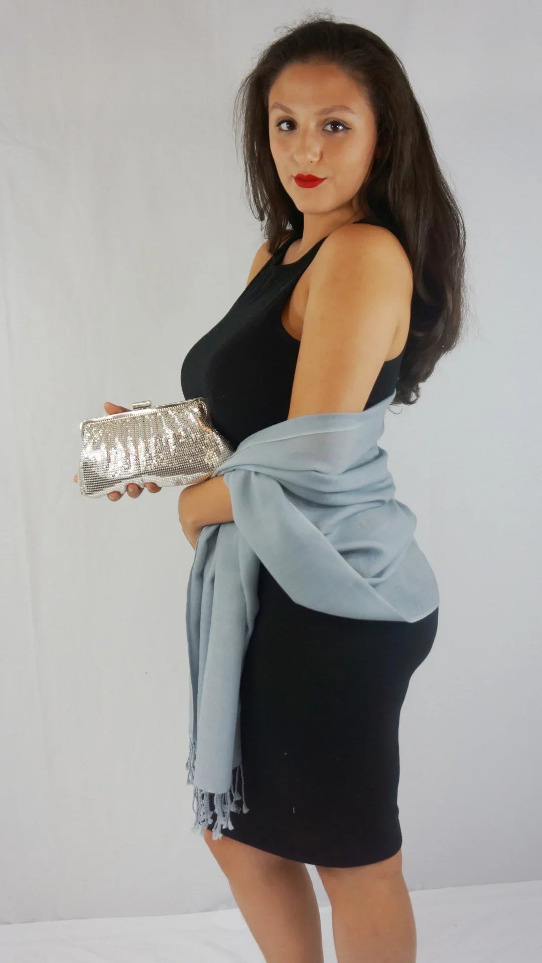 Scarf/Scarves/Shawl/Shawls/Stole/Wrap/Pashmina Scarf/Pashmina Shawl/Cashmere/Cashmere Scarf/Wool/Silk (Silver Grey)