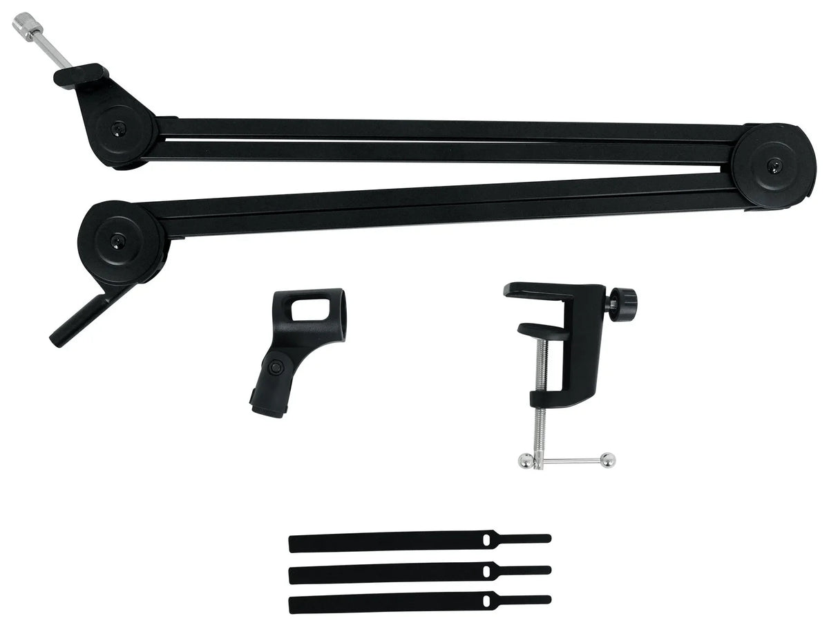 Rockville DMS30 Microphone Boom Arm Studio Podcast Mic Stand+Clamp+Pop Filter