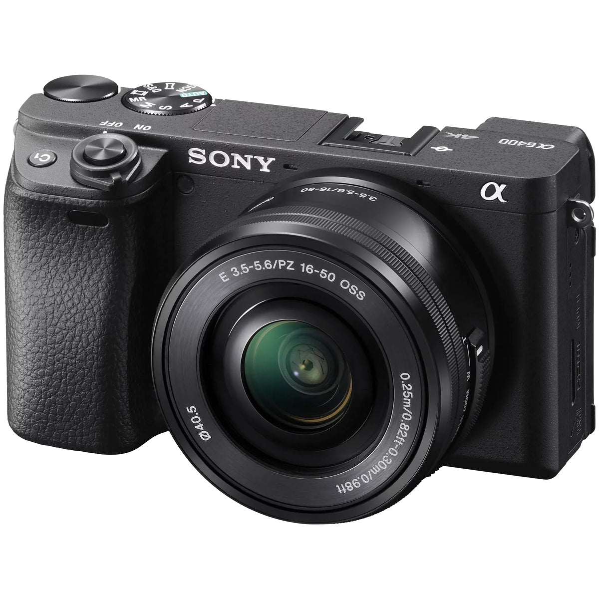 Alpha a6400 Mirrorless Digital Camera with E PZ 16-50mm + E 55-210mm OSS Lens + 2 Pack SanDisk 128GB Card + Backpack + ZeeTech Accessory Bundle