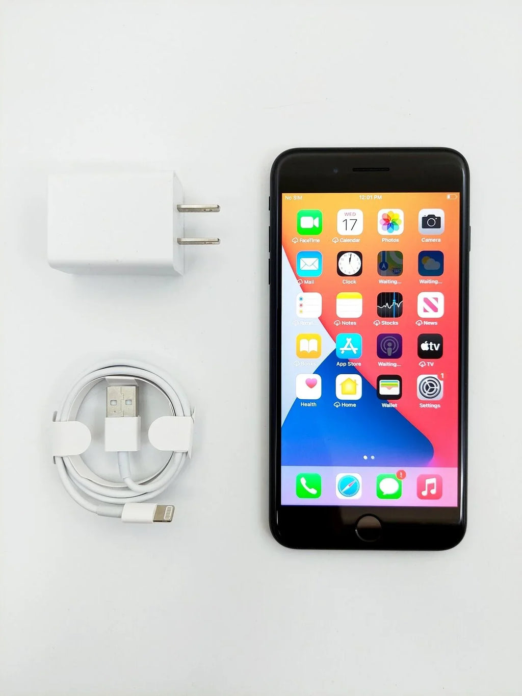 Restored iPhone 7 Plus A1661 (Fully Unlocked) 32GB Matte Black w/ Pre-Installed Tempered Glass (Refurbished)
