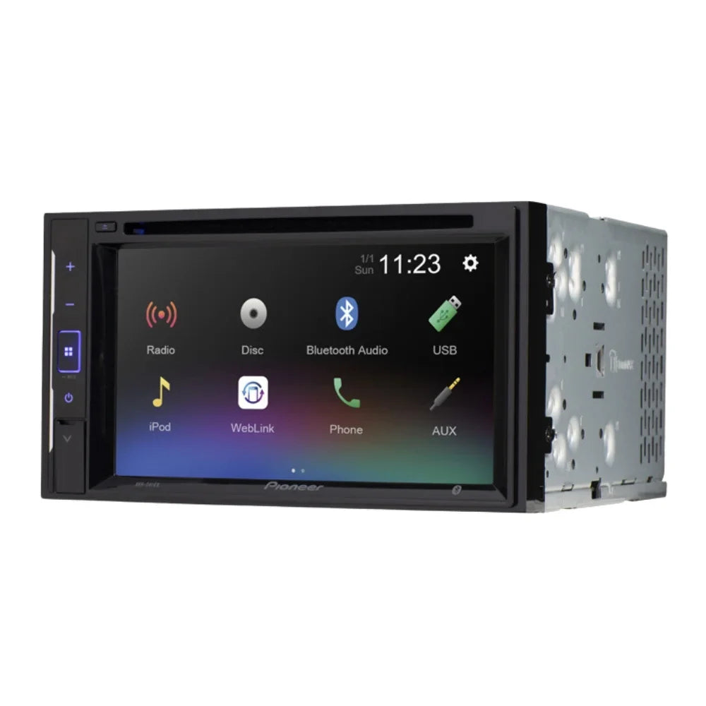 KIT2491 Bundle With Pioneer AVH-241EX Multimedia DVD Car Stereo Install Kit with Receiver - For 2004 Ford F-150 Heritage / Bluetooth Monitor Backup Camera, Double Din Mounting Dash Kit (4Item)