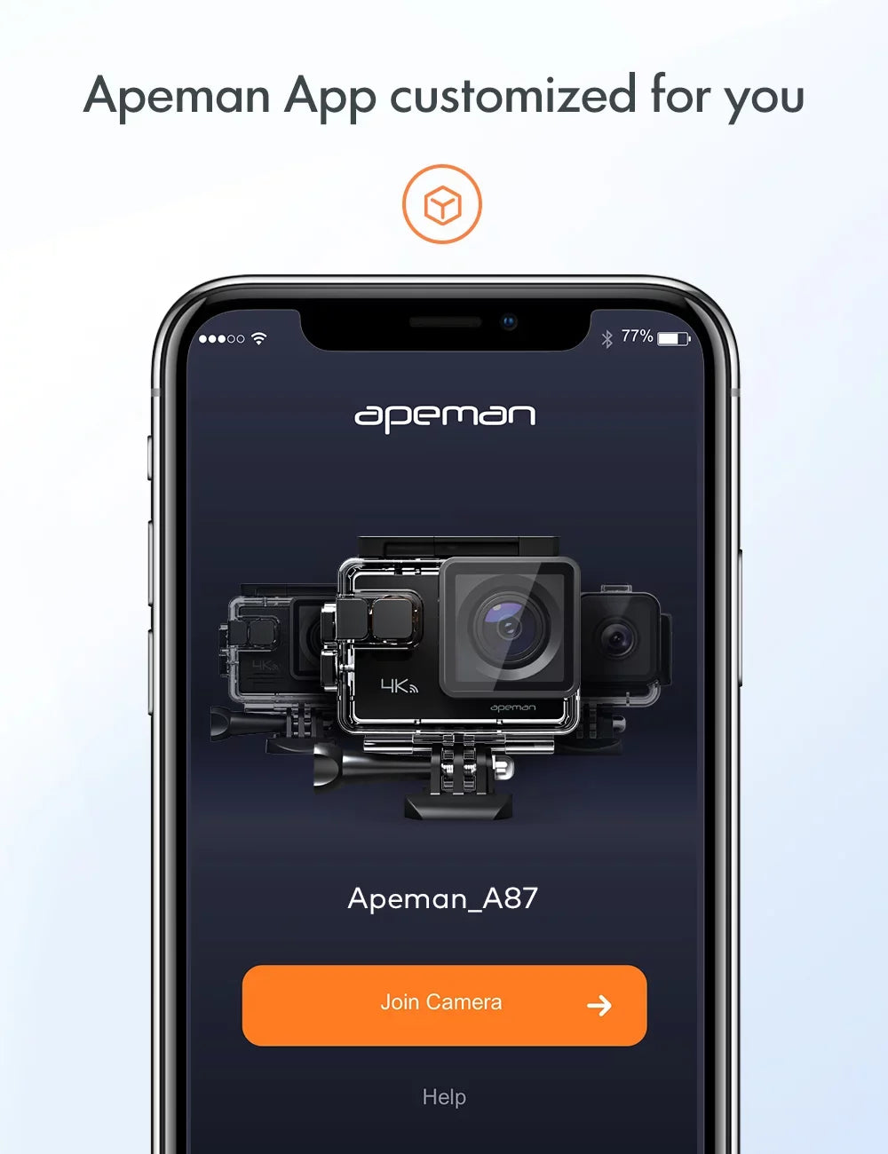 Apeman A87 Action Camera, UHD 4K/60fps 20MP Display WiFi Liquid Camcorder for Motorbike and Skateboard Camera