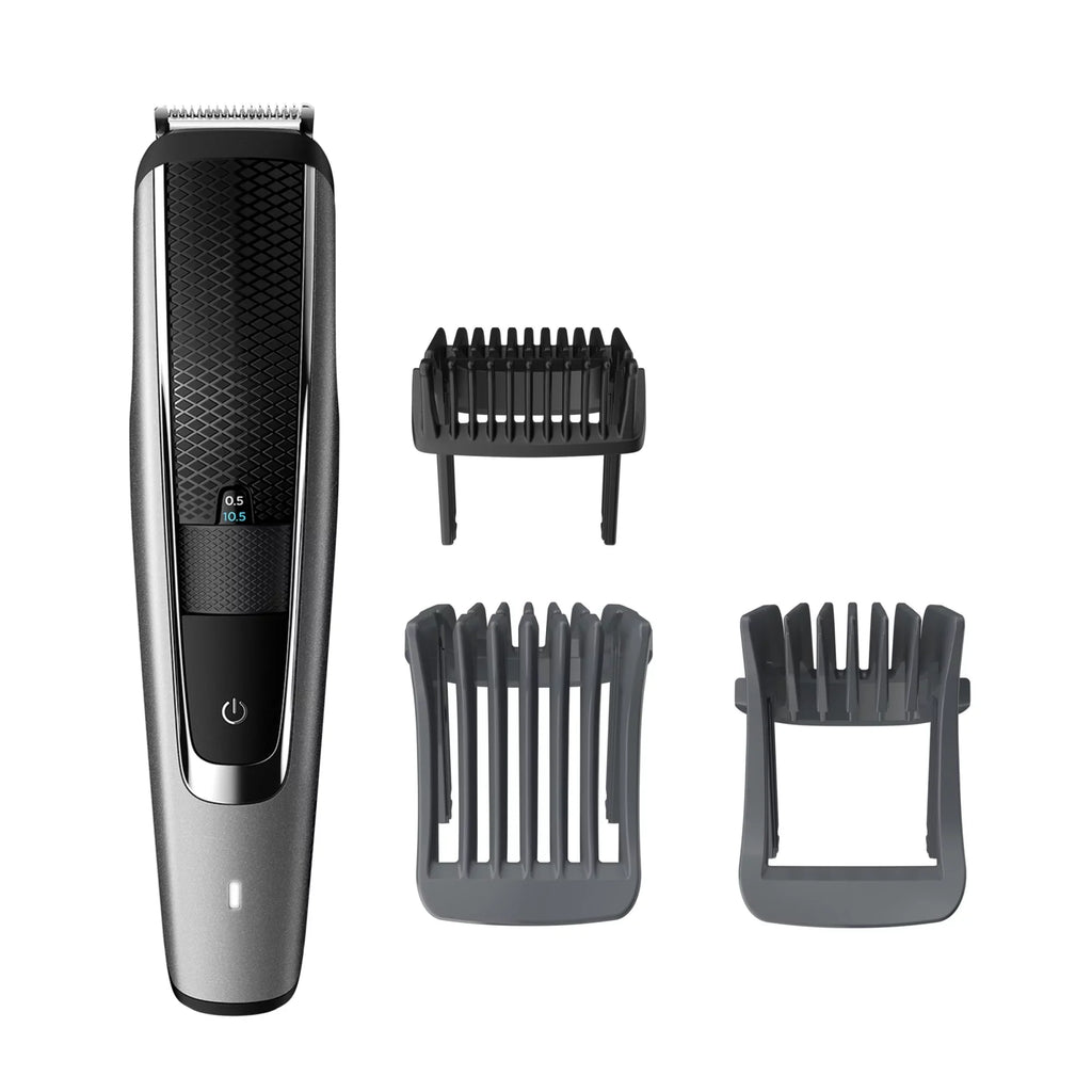 Philips Norelco Beard Trimmer and Hair Clipper Series 5000, Electric, Cordless, One Pass Beard Trimmer and Hair Clipper with Washable Feature For Easy Clean - No Blade Oil Needed - BT5502/40