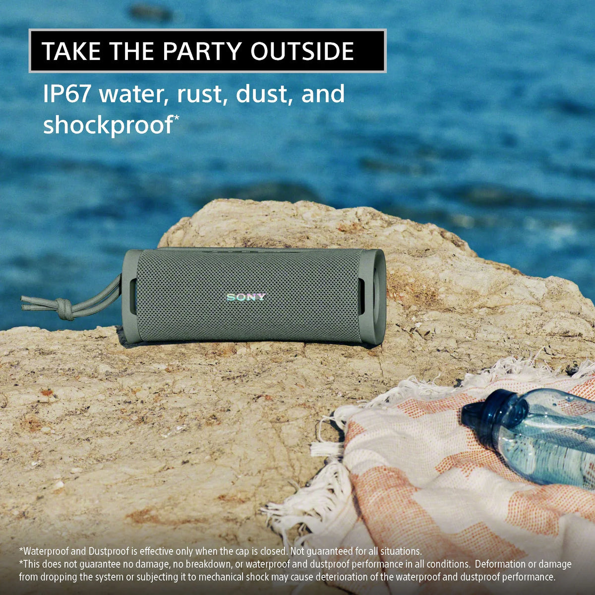 ULT FIELD 1 Wireless Ultra Portable Bluetooth Compact Speaker, IP67 Fluid Dustproof, Shockproof and Rustproof - Black