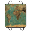 GCKG Vintage Style World Map Pattern Pet Car Seat Cover Dog Car Seat Mat Hammock Cargo Mat Trunk Mat For Cars Trucks and SUV 54x60 inches