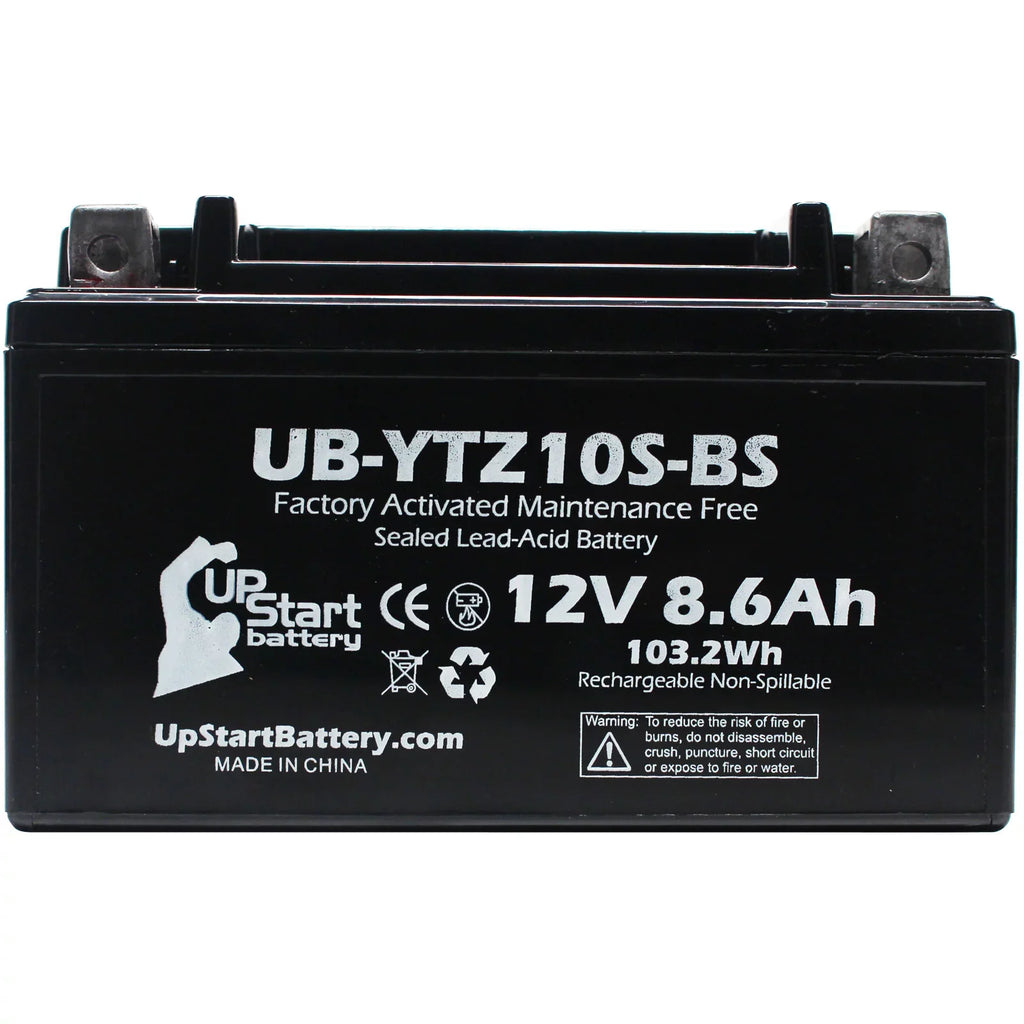 5-Pack UpStart Battery Replacement for 2010 Yamaha YFM35R Raptor 350CC Factory Activated, Maintenance Free, ATV Battery - 12V, 8.6Ah, UB-YTZ10S-BS